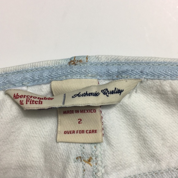 Vintage Coachella Abercrombie and Fitch mini Jean skirt size 2 mod retro - Picture 7 of 7